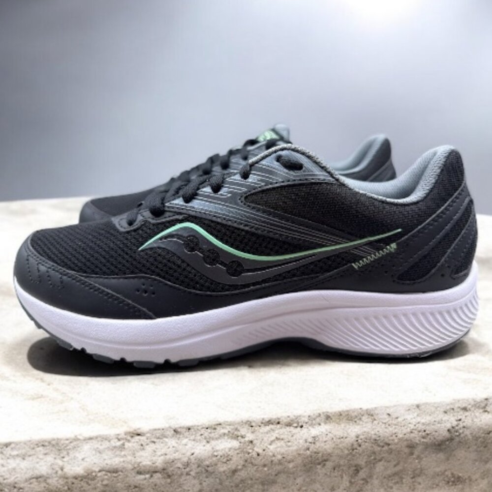 Saucony Women's Cohesion 15 Running Shoes - Black/Meadow - Size 11